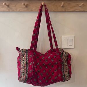 90’s Vera Bradley duffel bag red paisley